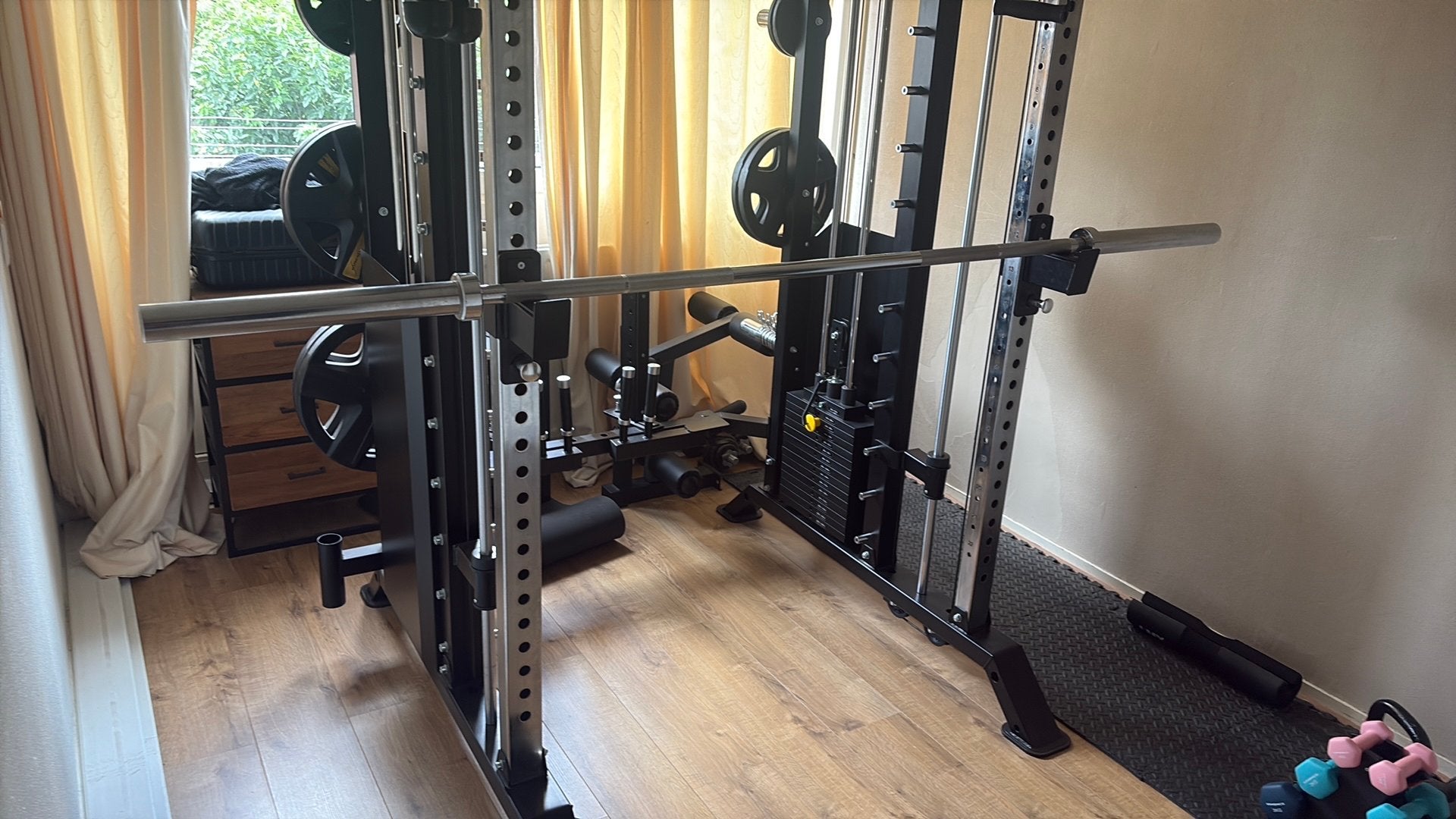 Olympische Halterstang 220cm, Ophalen, Zo goed als nieuw, Halterstangen