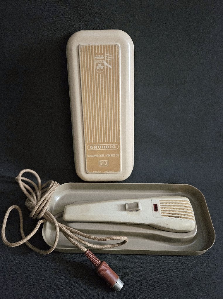 vintage Grundig 503 microfoon, Muziek en Instrumenten, Ophalen of Verzenden, Gebruikt, Overige typen