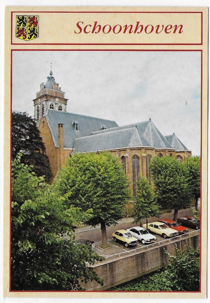 Schoonhoven N H kerk ongelopen Ansichtkaart (B2760), Ophalen of Verzenden, 1980 tot heden, Ongelopen, Zuid-Holland