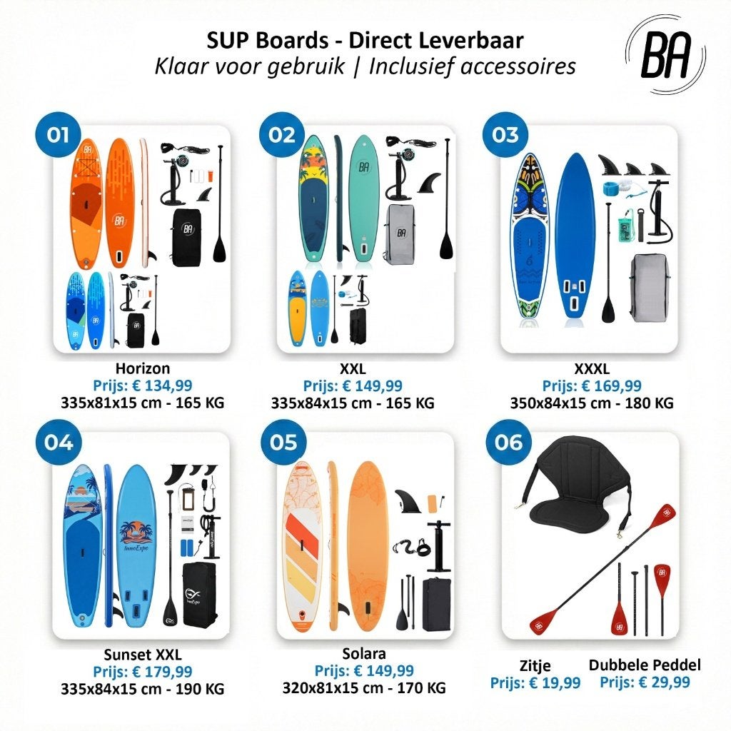 Nieuw Sup Boards Compleet XXL vanaf € 134,99 met garantie!!, Ophalen, Nieuw, SUP-boards