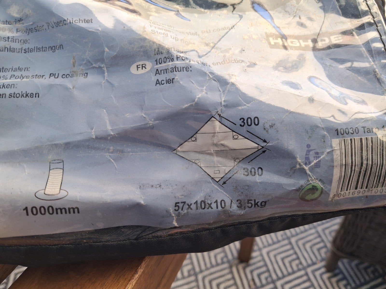 Tarp 1 - Universele zon- en regenbescherming, Caravans en Kamperen, Ophalen of Verzenden, Zo goed als nieuw
