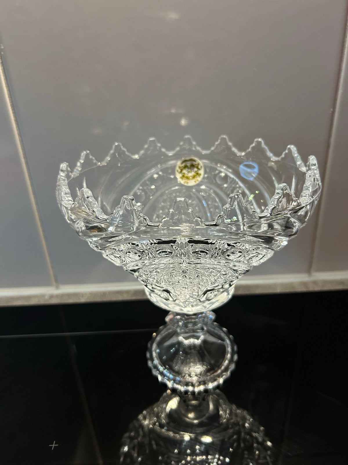 Vintage Kristallen Bonbonnière Wit-Russische Neman Crystal, Antiek en Kunst, Ophalen