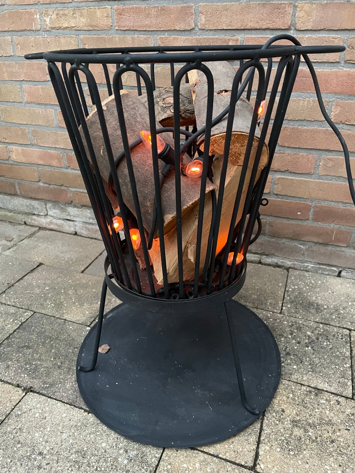 Decoratieve Vuurkorf met LED-verlichting, Ophalen, Gebruikt, Vuurkorf