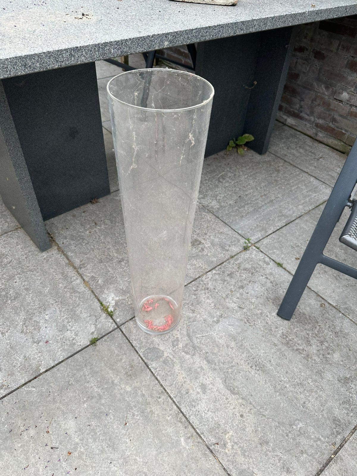 Hooooge vaas glas, Huis en Inrichting, Woonaccessoires | Vazen, Ophalen, Zo goed als nieuw, Glas