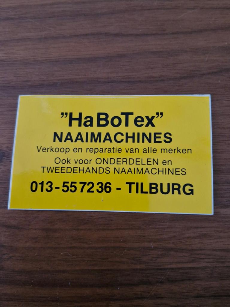 8009 HaBoTex Naaimachines Sticker - Tilburg, Ophalen of Verzenden