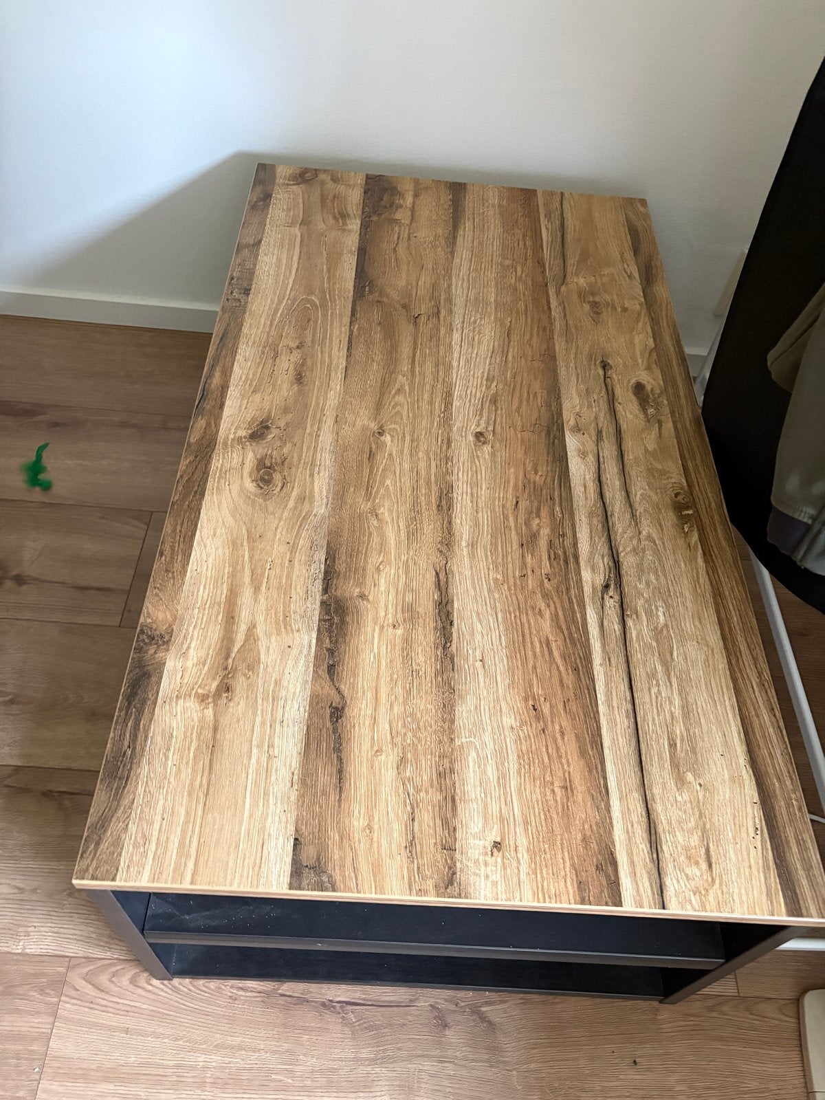 Salontafel Luc Leenbakker antraciet/eikenkleur, Ophalen, Gebruikt, 50 tot 100 cm, 100 tot 150 cm