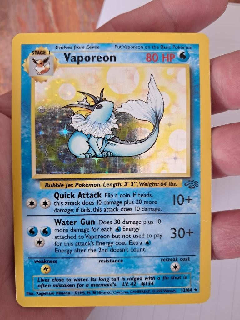 Vaporeon jungle, Ophalen of Verzenden, Zo goed als nieuw, Losse kaart