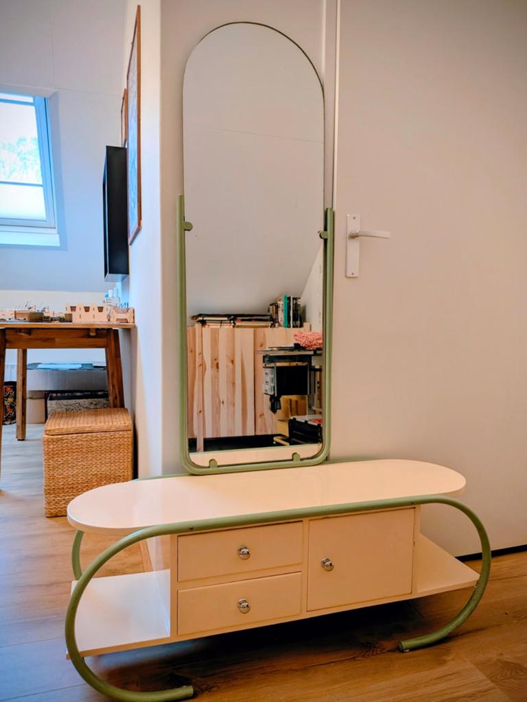 Retro jaren 30 Auping-kaptafel, Bauhaus-stijl, Huis en Inrichting, Kasten | Overige, Ophalen, Gebruikt