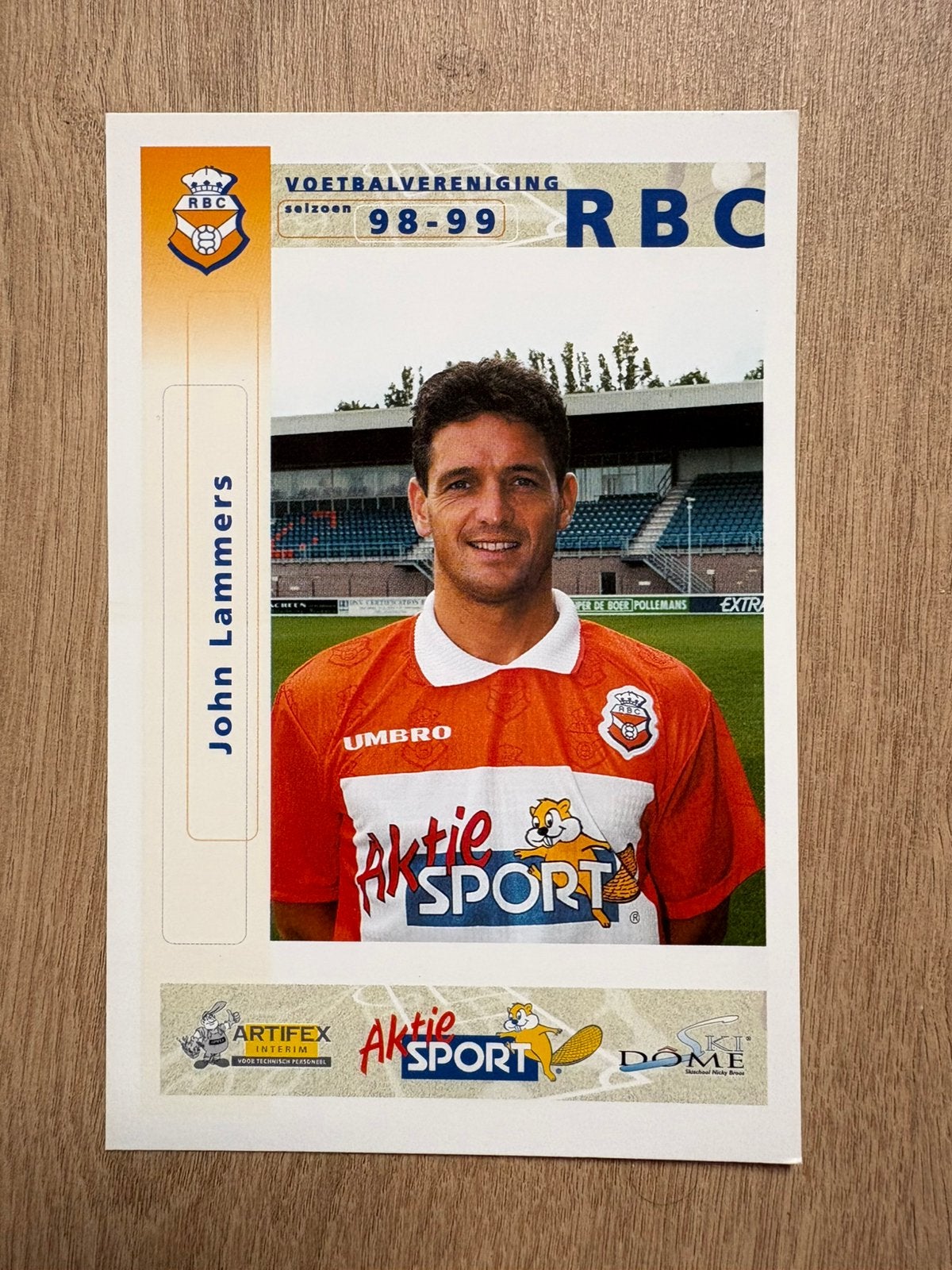 Fotokaart John Lammers (RBC Roosendaal, NAC Breda)., Verzamelen, Ophalen of Verzenden, Nieuw, NAC Breda, Spelerskaart