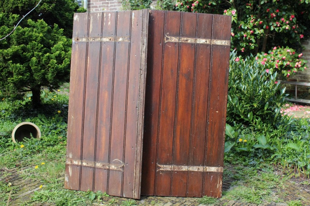 Brocante - Set oude decoratie-luiken!, Antiek en Kunst, Curiosa en Brocante, Ophalen