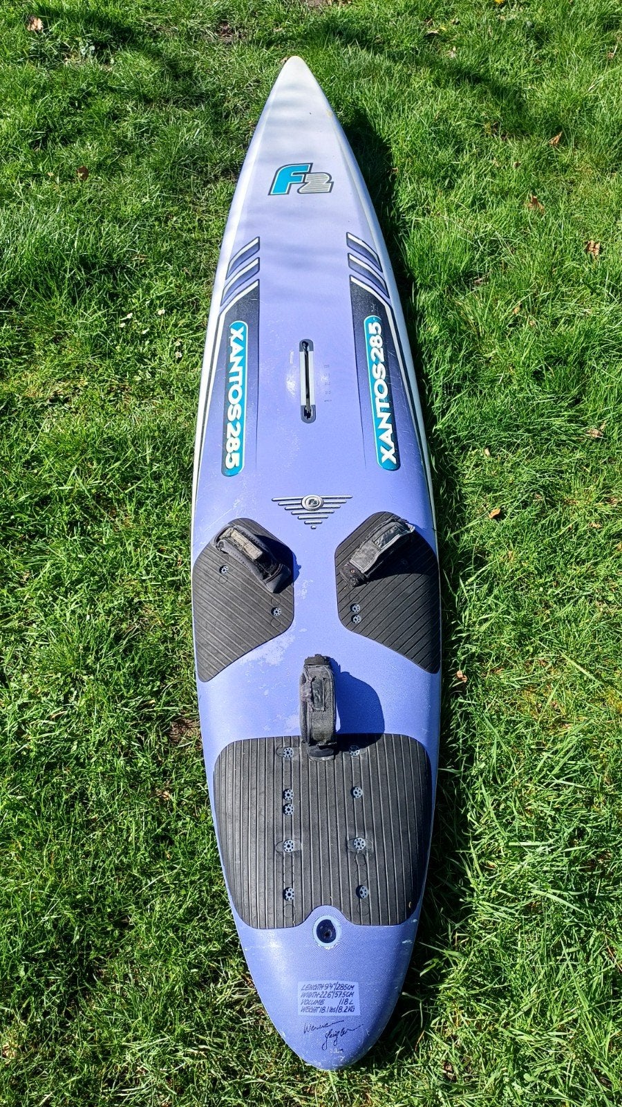 Windsurfen - F2 Xantos 285, Ophalen, Met voetbanden, 250 tot 300 cm, Gebruikt