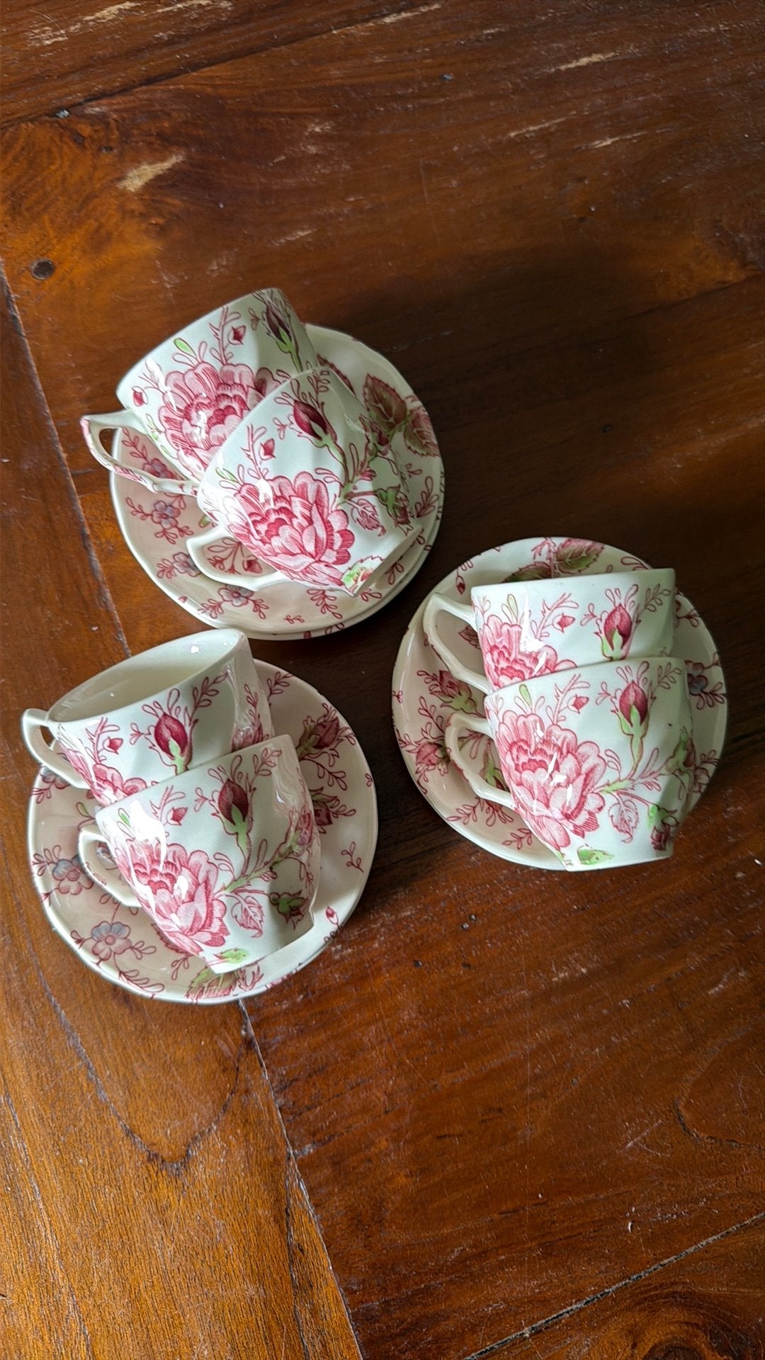 Johnson Bros ROSE CHINTZ espressokopjes met schotel