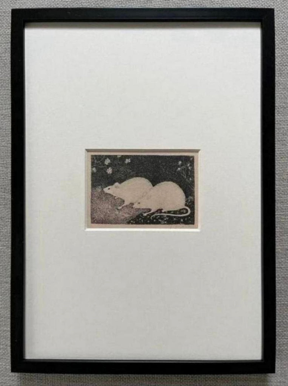 Jan Mankes 1889-1920 / Originele Heliogravure 2 Muizen 1923, Antiek en Kunst, Ingelijst, 23 cm, Ophalen of Verzenden, Gravure