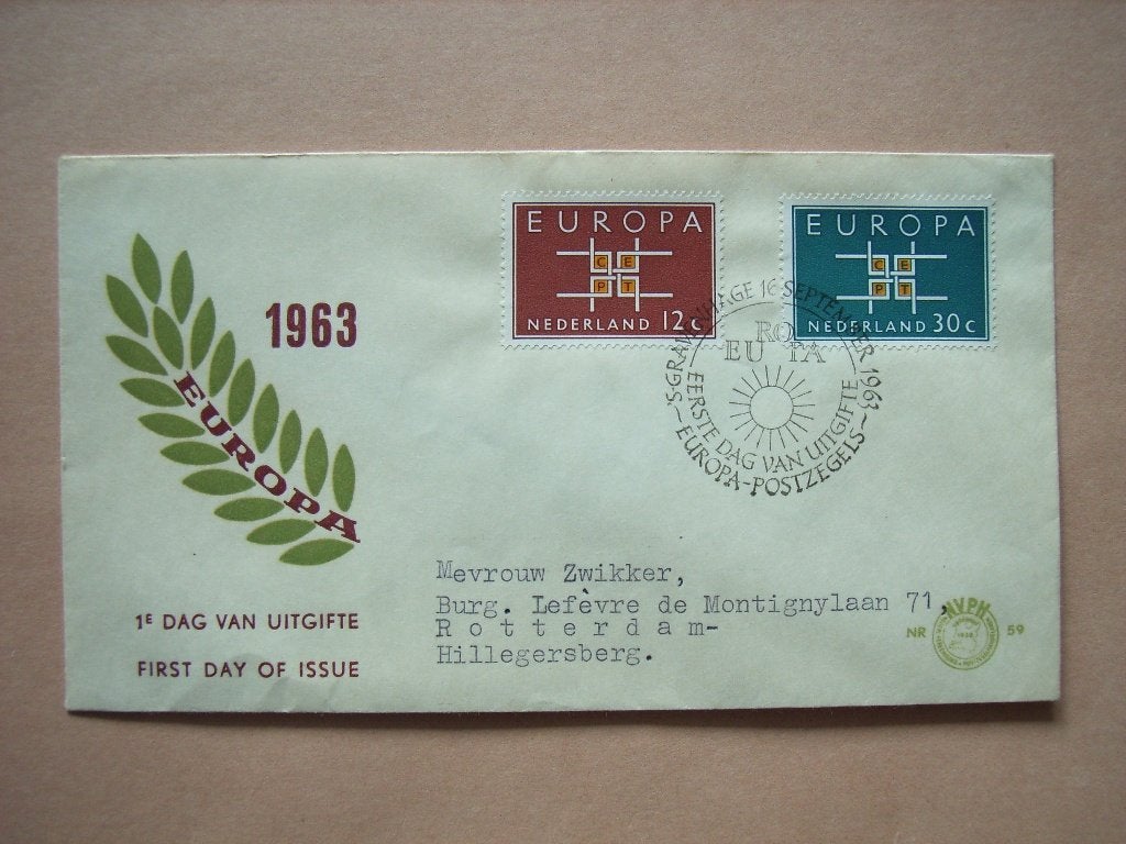 FDC   Nederland FDC E59, Ophalen of Verzenden, Beschreven, Nederland