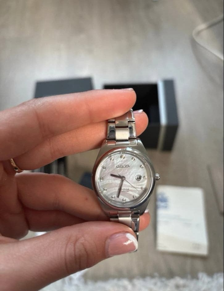 Citizen Eco-Drive EW2600-83D Titanium Dameshorloge Zilver, Overige merken, Polshorloge, Overige materialen, Ophalen of Verzenden