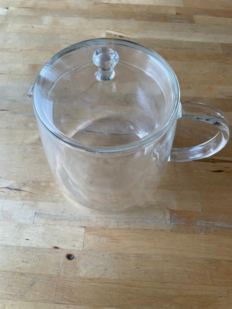 Dubbelwandige glazen theepot - Houdt thee langer warm, Huis en Inrichting, Keuken | Servies, Ophalen of Verzenden, Zo goed als nieuw