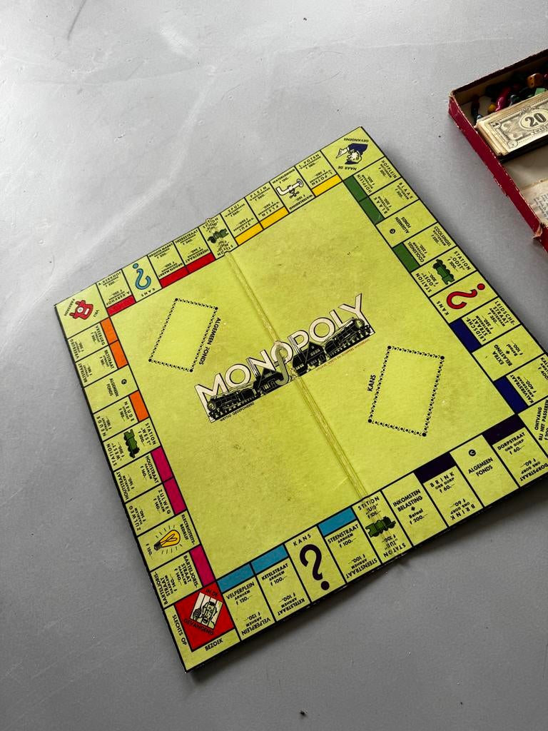 Vintage Monopoly De Luxe Bordspel - Jaren '30/'40, Hobby en Vrije tijd, Gezelschapsspellen | Bordspellen, Drie of vier spelers