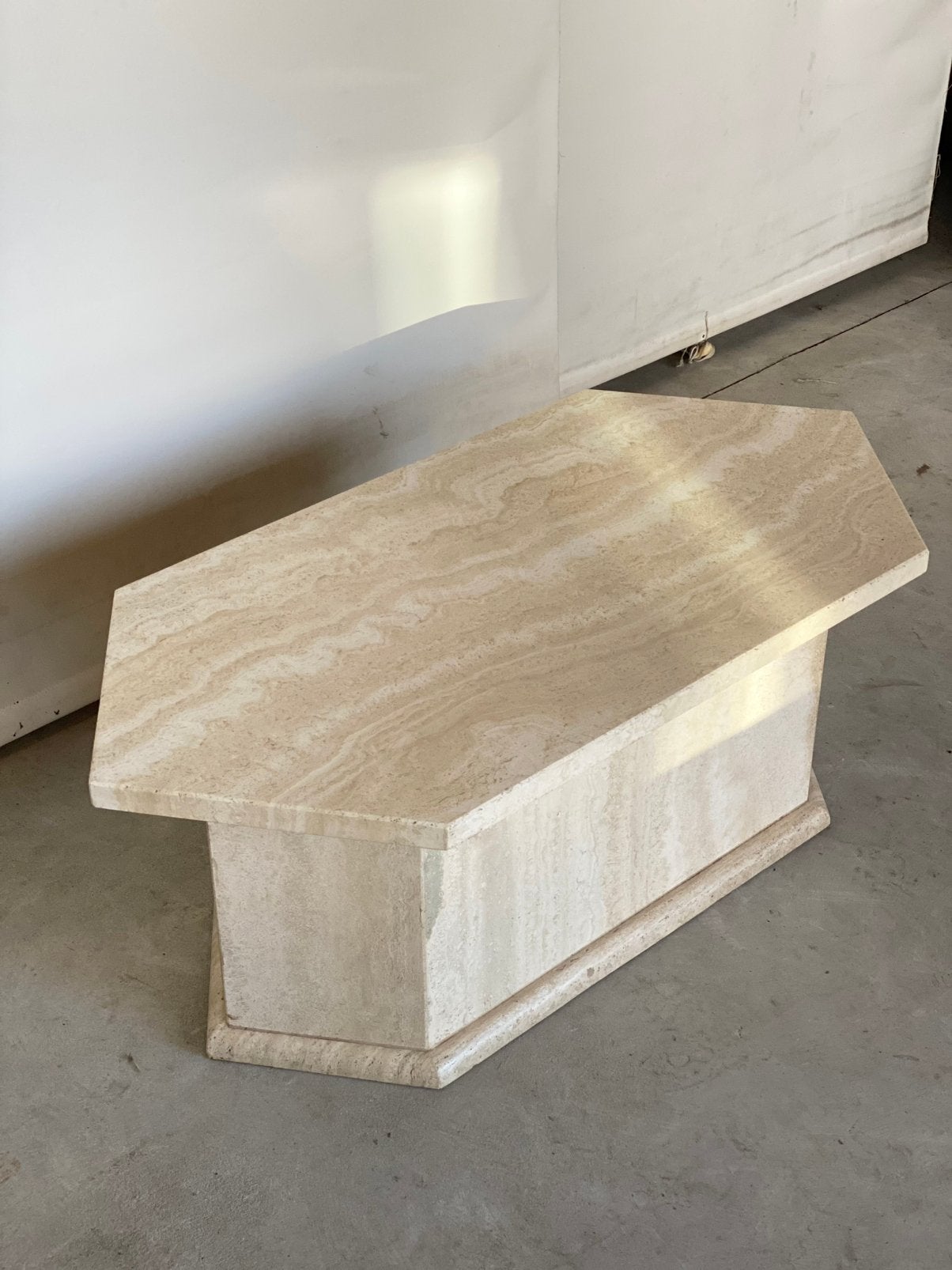 Vintage travertine coffeetable, Antiek en Kunst, Ophalen