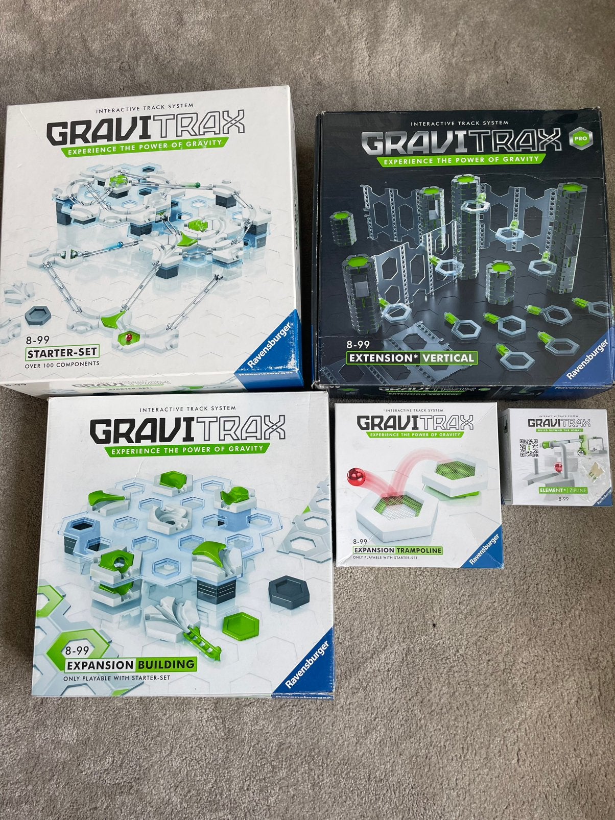 5 dozen Gravitrax  o.a. basisset, extension vertical, Verzenden, Gebruikt