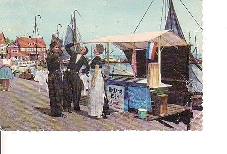 Ansichtkaart	Volendam	Haringkar, Verzamelen, Verzenden, 1960 tot 1980, Gelopen, Noord-Holland