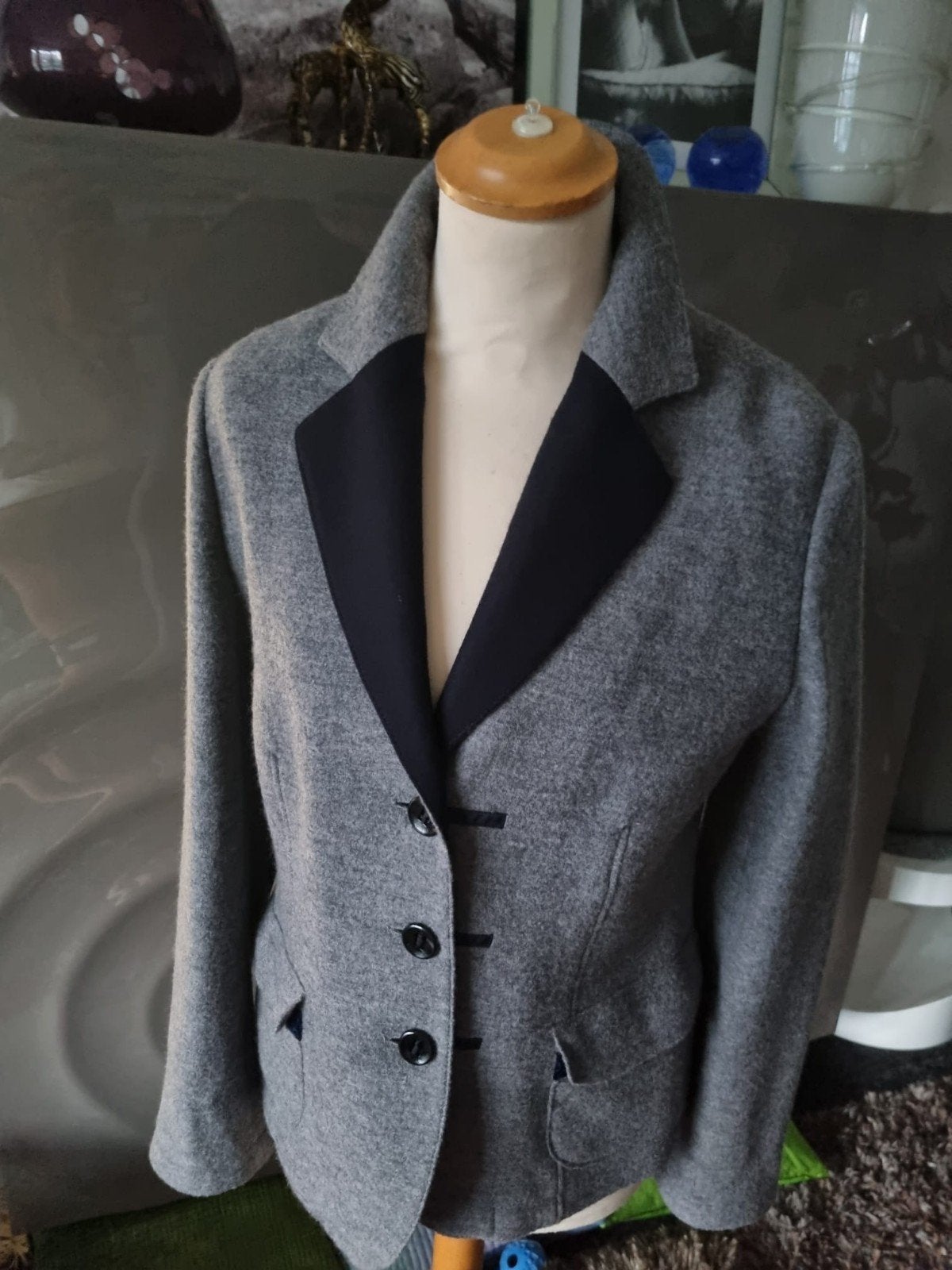 Bogner wollen blazer, maat 40, grijs, uitmuntende conditie., Maat 38/40 (M), Bogner, Ophalen of Verzenden, Zo goed als nieuw