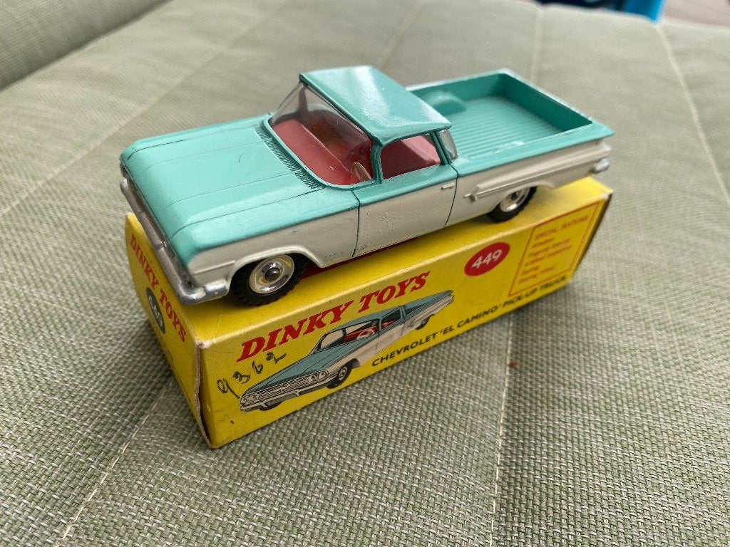Dinky Toys 449 - Chevrolet 'El Camino' Pick-Up Truck + doos, Ophalen of Verzenden, Nieuw, Auto, Dinky Toys