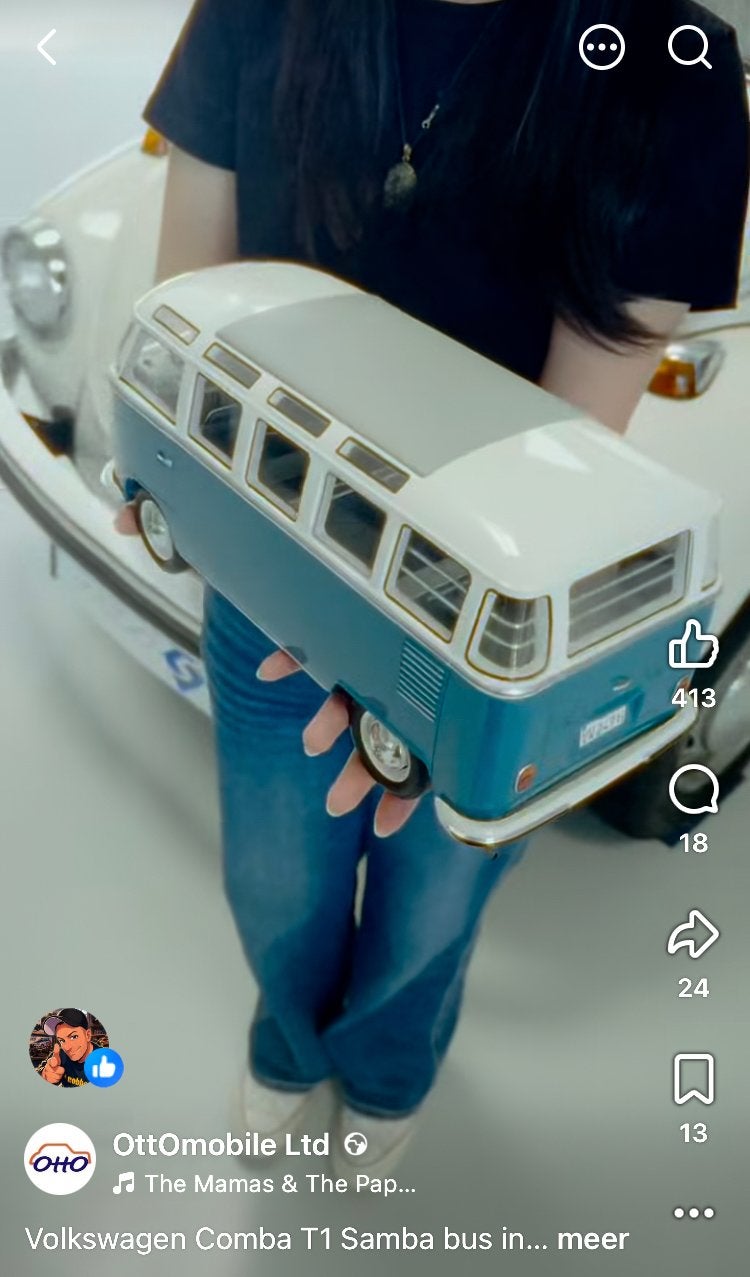 Volkswagen t1 Samba RegattaBlau 1/12 preorder Ottomobile, Ophalen of Verzenden, Nieuw, 1:9 t/m 1:12, Auto