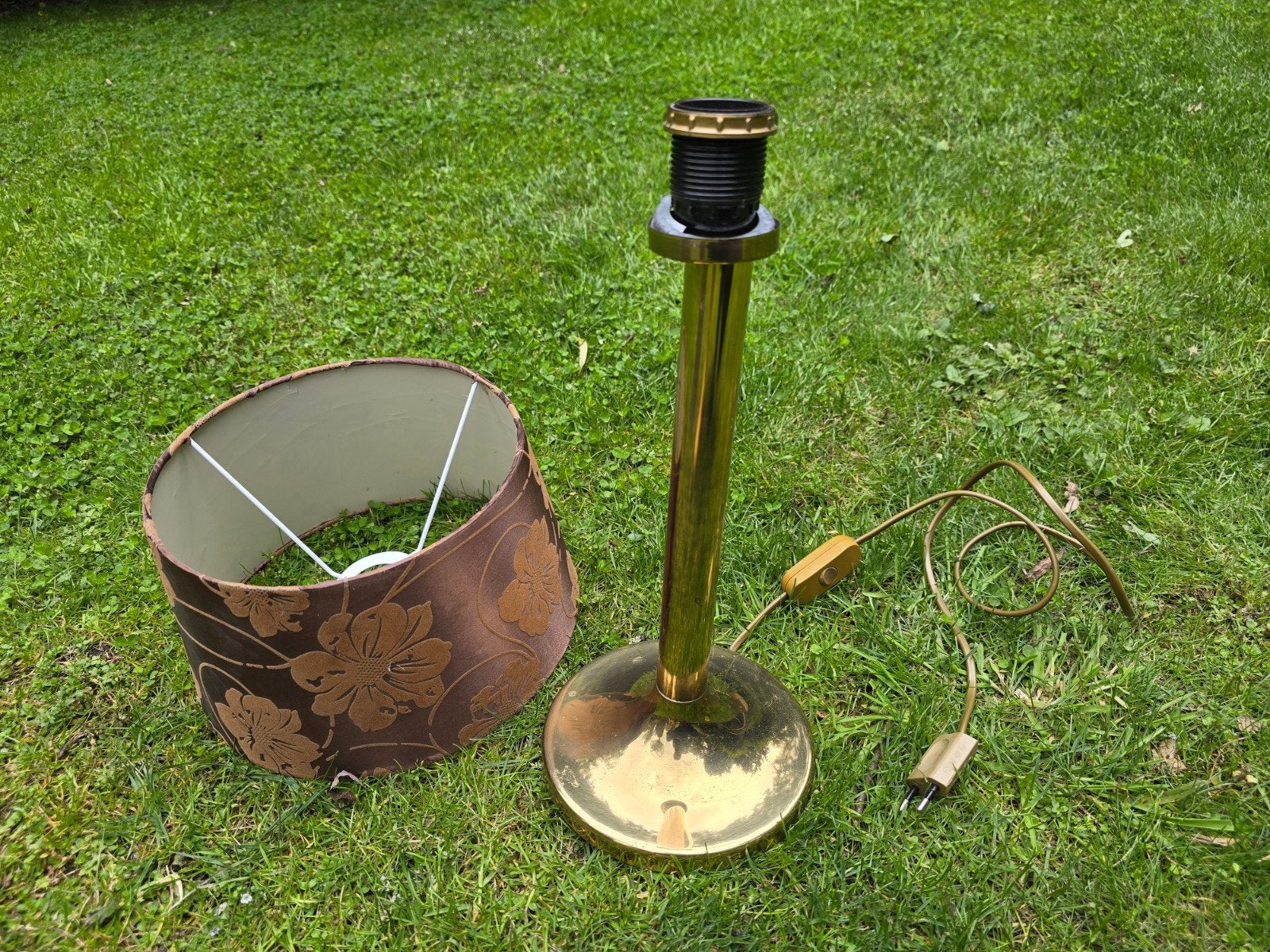 Prachtige Vintage Messing Tafellamp – Hollywood Regency Stij, Ophalen of Verzenden, Metaal