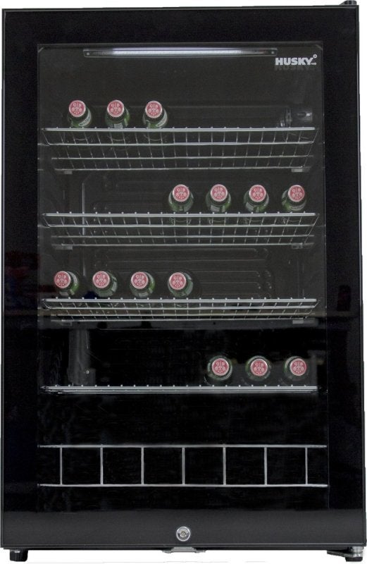 Husky KK110-CNS-NL-HU - Koeler - Met Glazen Deur - 130 Li..., Witgoed en Apparatuur, 85 tot 120 cm, Zonder vriesvak, Info@domest.nl