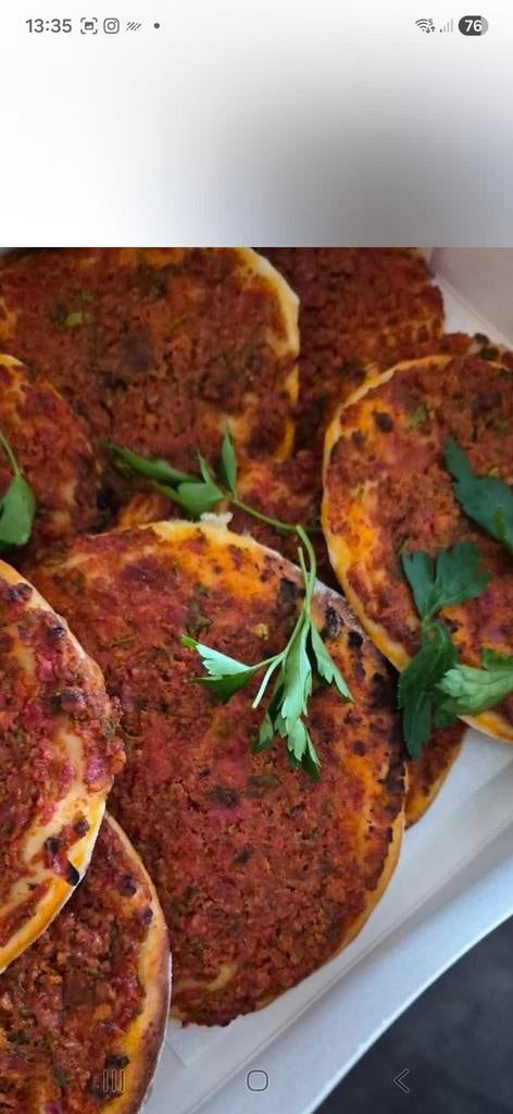 Mini lahmacun 1.50 €per stuks, 33 - 40 uur, Overige niveaus, Vanaf 10 jaar, Overige vormen