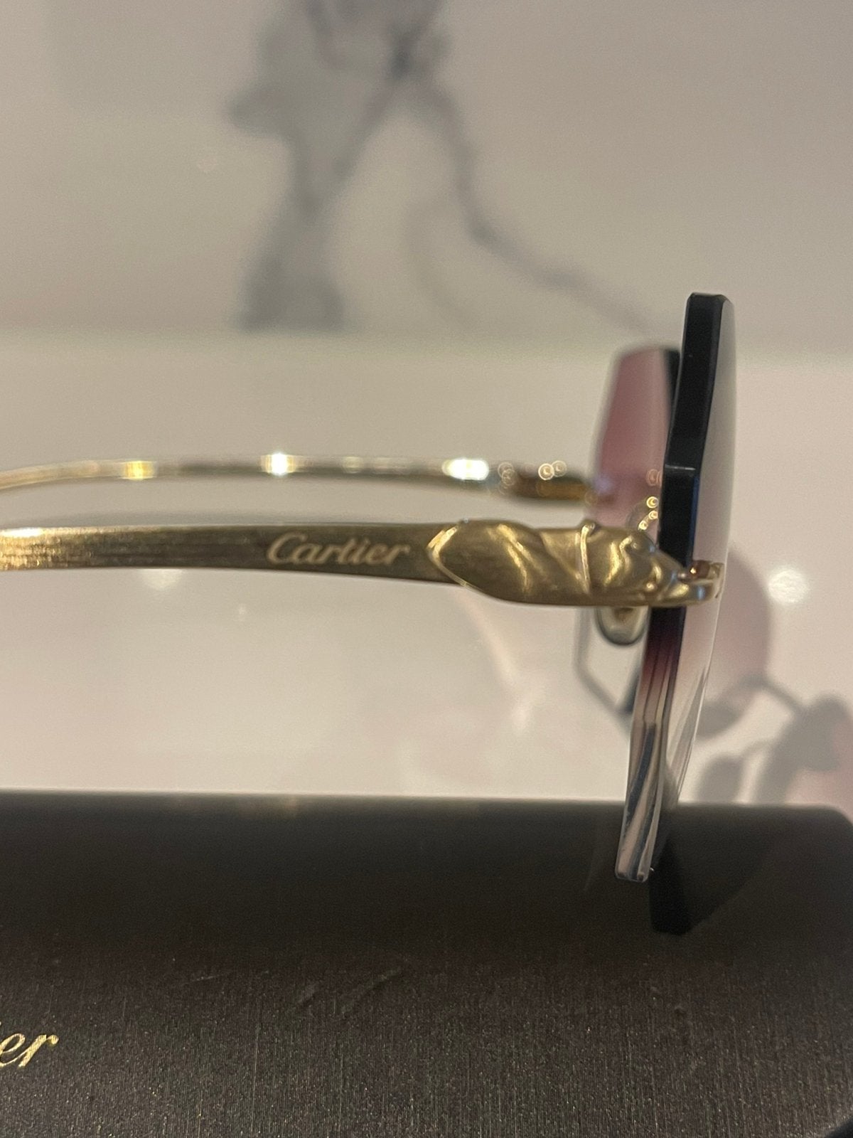 Orginele cartier bril panthere, Ophalen of Verzenden, Zo goed als nieuw, Bril, Overige merken