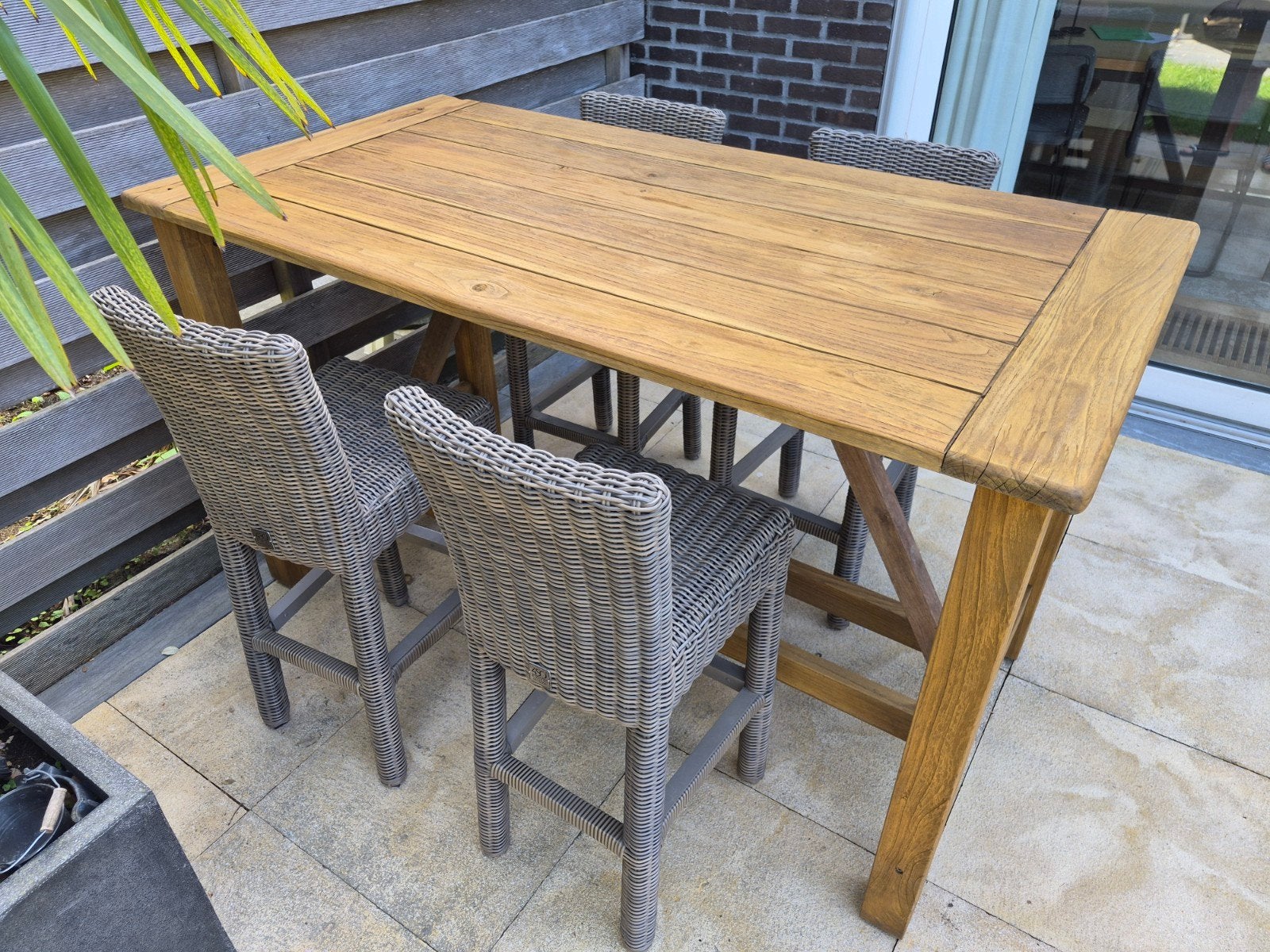 4 of 6p Barset van 4 seasons outdoor (showroom krukken), Ophalen, 4 zitplaatsen, Zo goed als nieuw, Wicker
