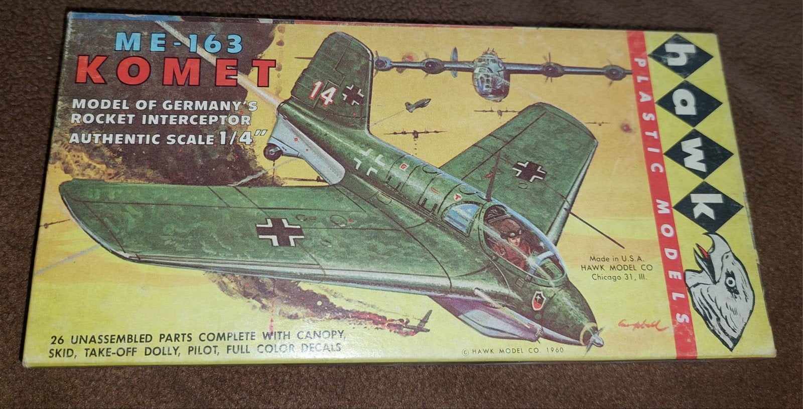 Komet Hawk ME-163
Model of Ger.any rocket interceptor, Ophalen of Verzenden, 1:72 tot 1:144, Overige merken