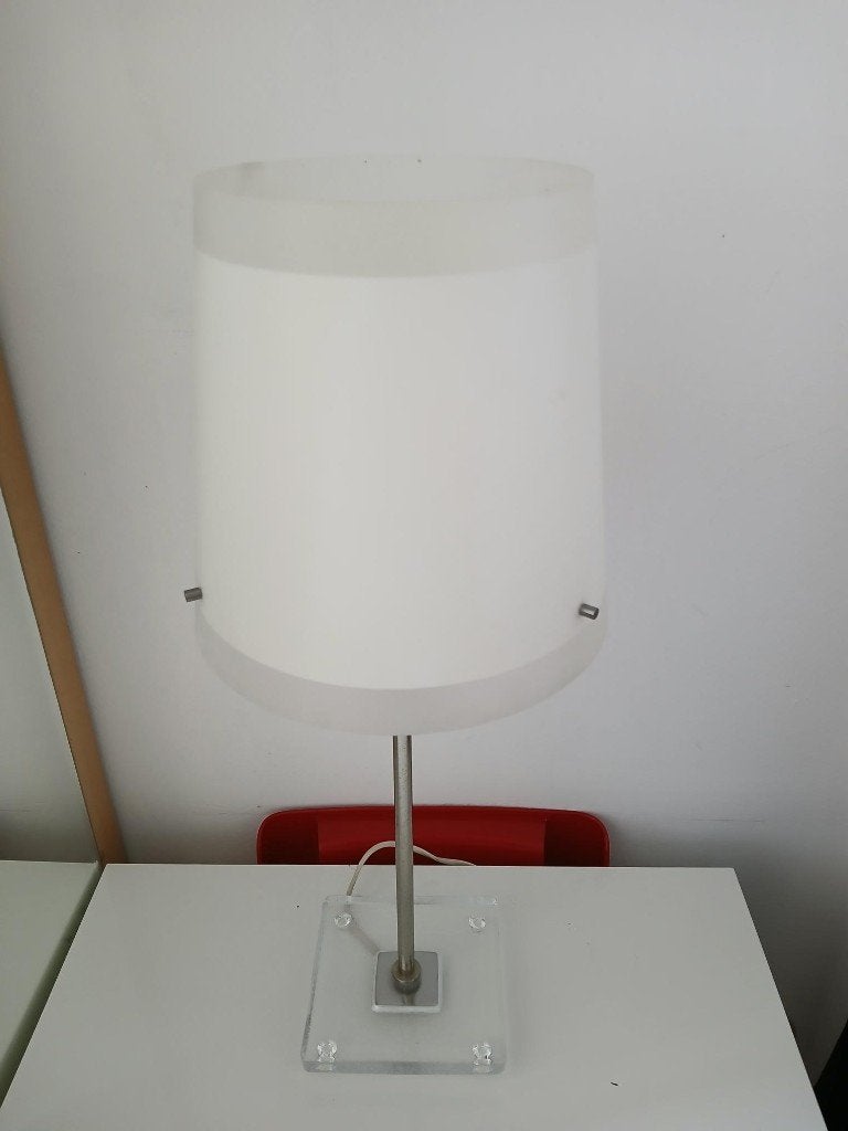 Moderne lamp, Huis en Inrichting, Lampen | Tafellampen, Met schakelaar, Gebruikt, Wit, Ophalen of Verzenden