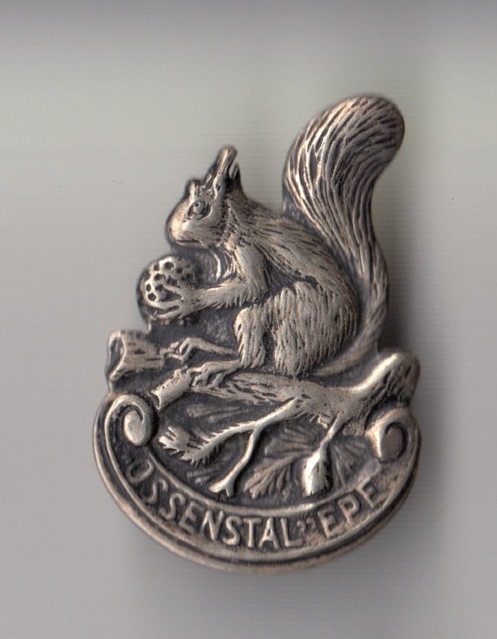 Epe Ossenstal Eekhoorn broche, Gebruikt, Niet vindbaar, Niet vindbaar, Speldje of Pin