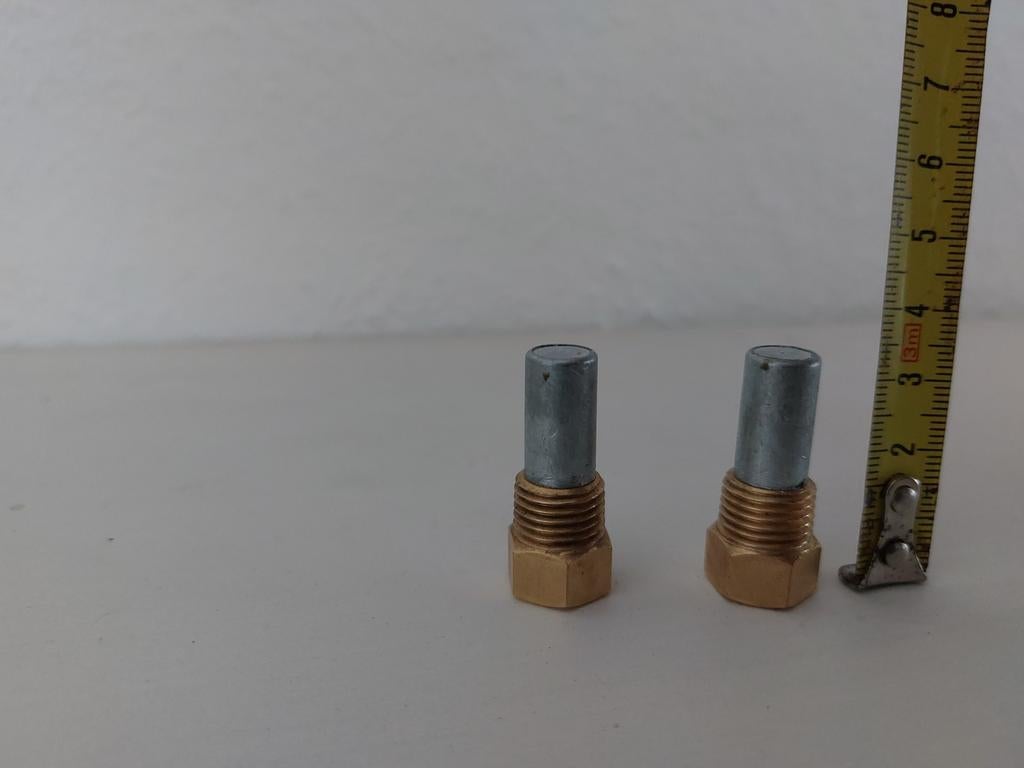 2 x Ford Podlood Anode 10 L18 Plug th. 1/4" bspw Zink+Brass, Ophalen of Verzenden, Nieuw, Ford