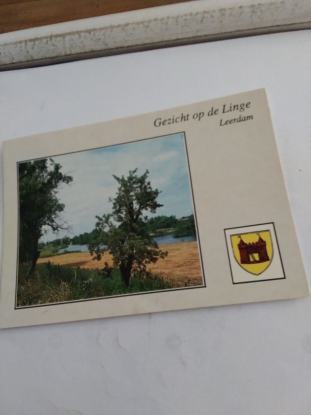 Oude Ansichtkaart Gezicht op de Linge Leerdam, Ophalen of Verzenden, 1980 tot heden, Gelopen, Zuid-Holland
