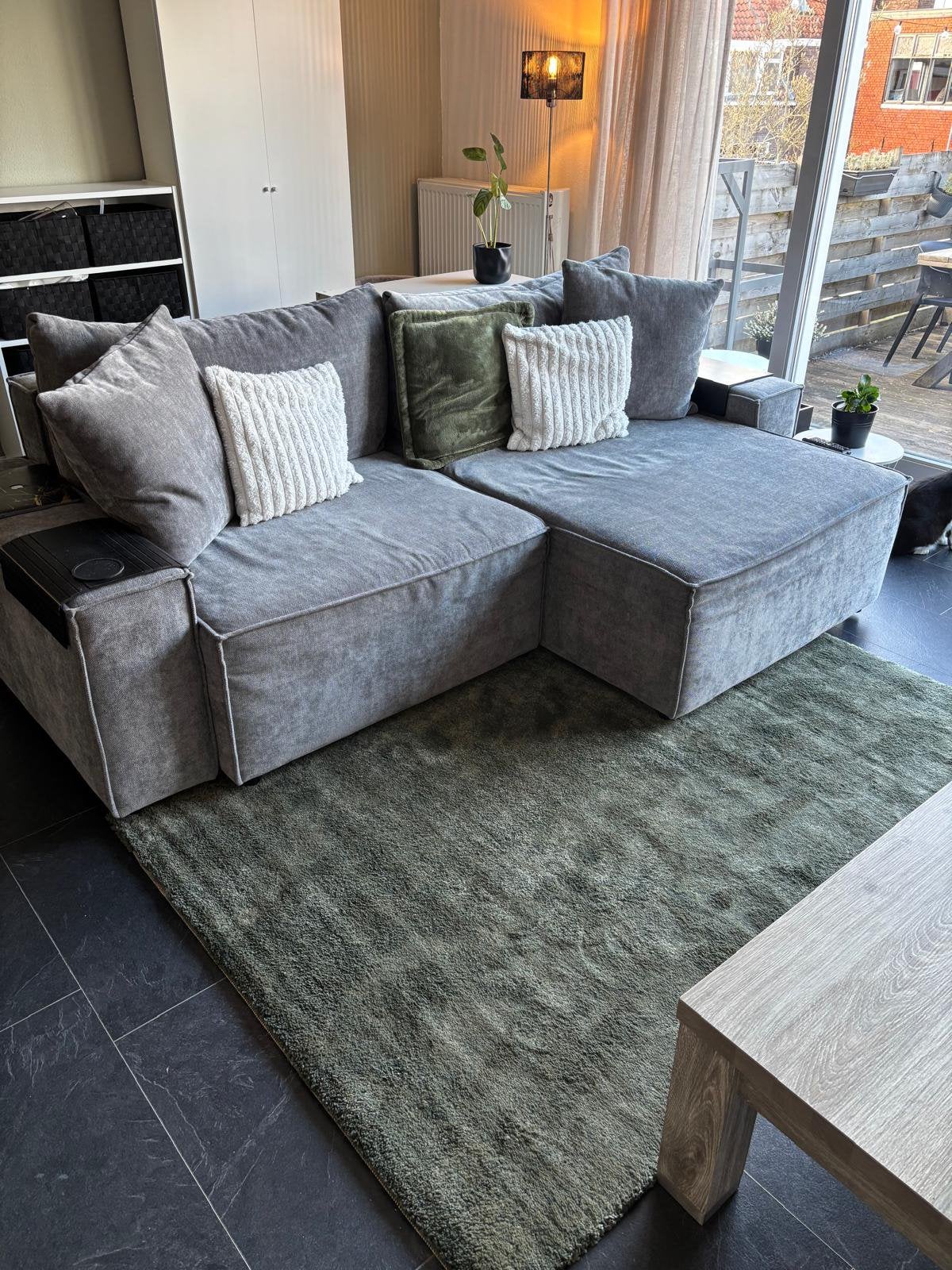 IKEA STOENSE vloerkleed groen 133 x 195 cm – nette staat, Huis en Inrichting, Stoffering | Tapijten en Kleden, Ophalen, 150 tot 200 cm