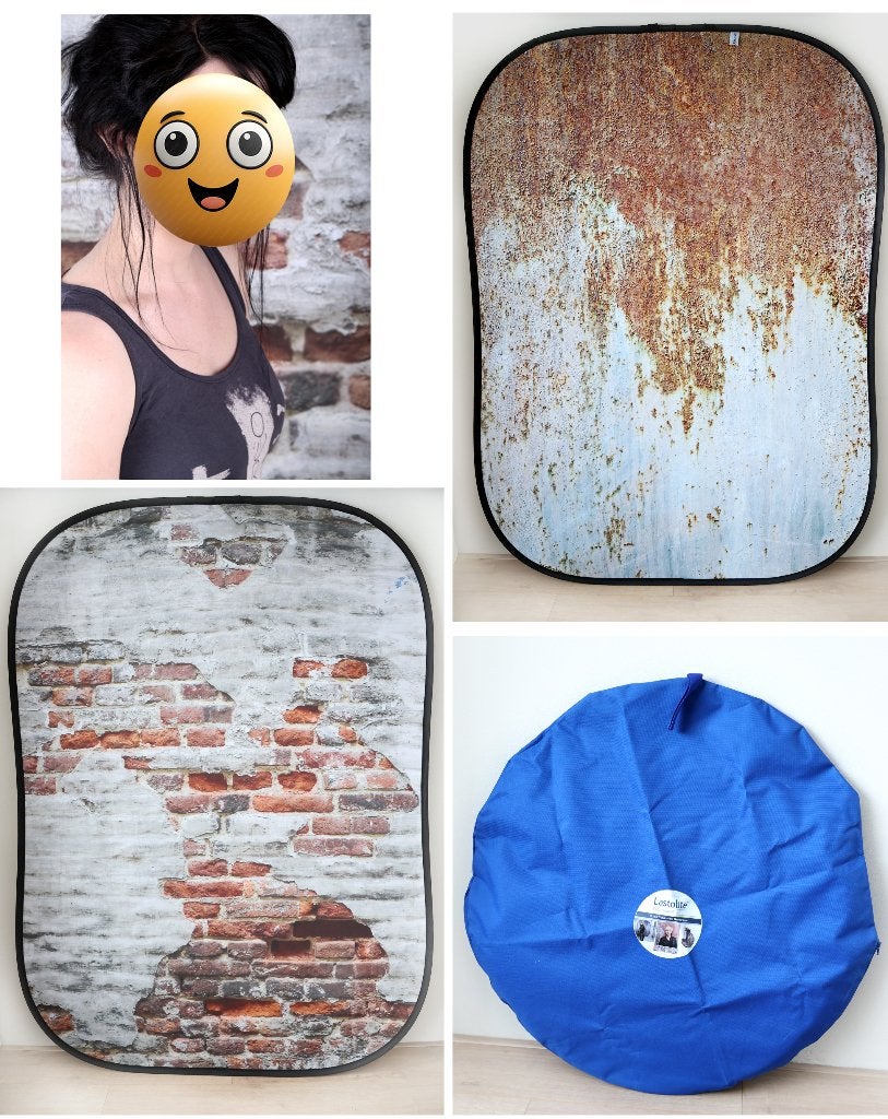 Manfrotto 5713 Urban Collapsible rusty metal/plaster 150x210, Ophalen, Inclusief draagtas, Zo goed als nieuw, Manfrotto