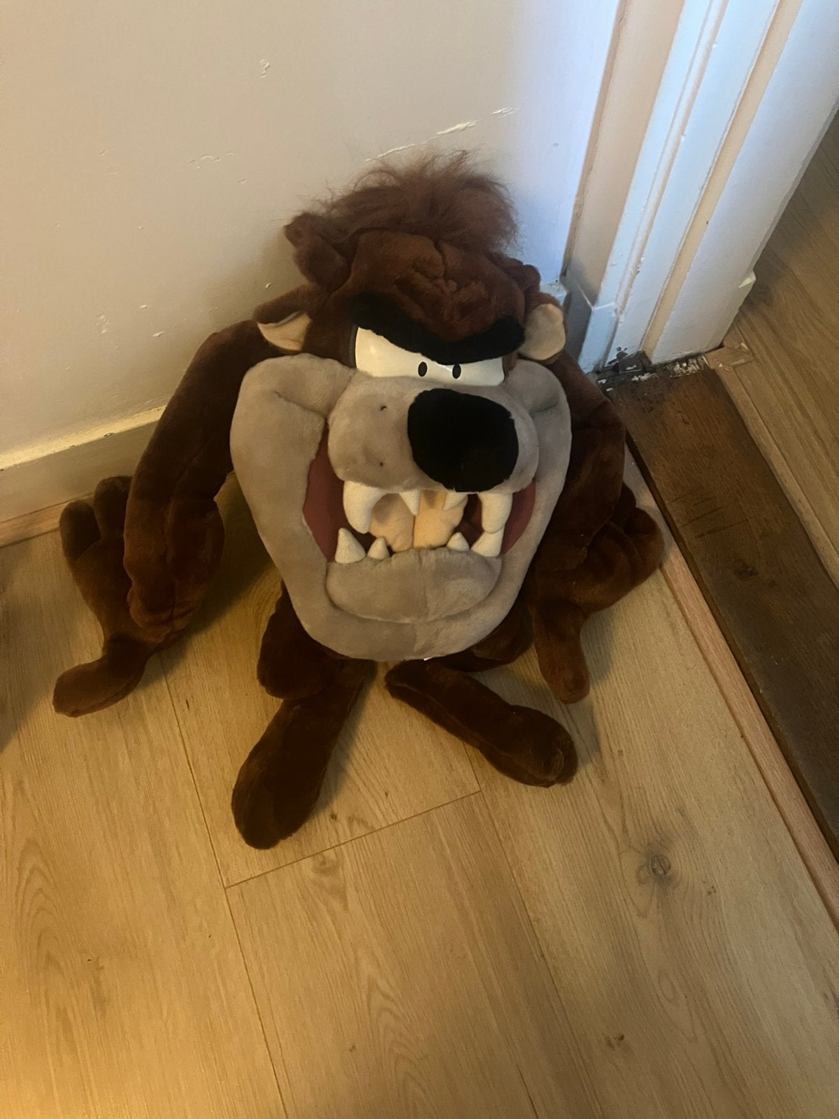Grote Tazmanian Devil knuffel, Ophalen of Verzenden, Gebruikt, Bruin, Overige typen