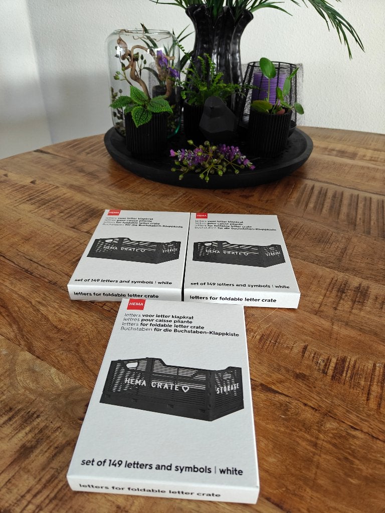 HEMA witte letters voor letterbord of krat NIEUW 3doosjes, Huis en Inrichting, Ophalen of Verzenden, Nieuw, Overige typen