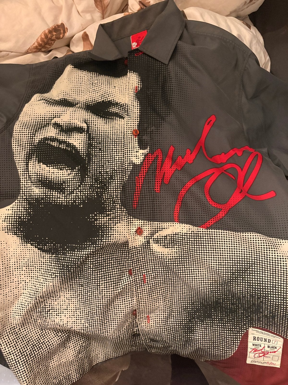 Platinum Fubu Muhammad Ali overhemd maat L, Ophalen of Verzenden, Zo goed als nieuw