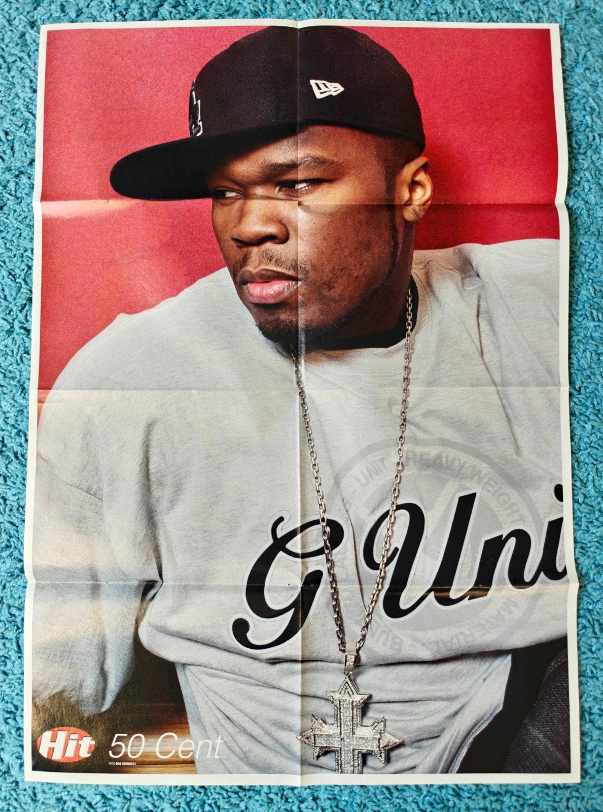 50 Cent poster hitkrant vintage, Rechthoekig Staand, Nieuw, Ophalen of Verzenden, A1 t/m A3