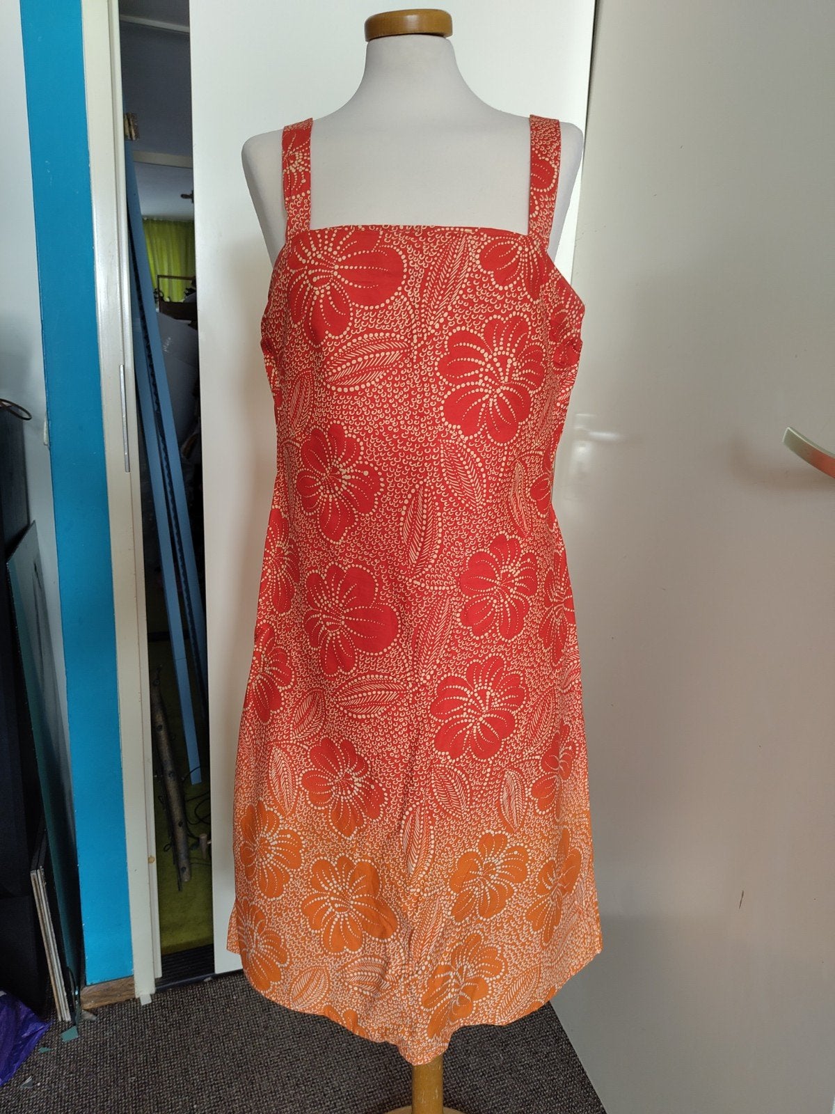Maker: Nougat (London) Vintage Katoenen Jurk Maat 38, Kleding | Dames, Maat 38/40 (M), Oranje, Ophalen of Verzenden, Nougat London