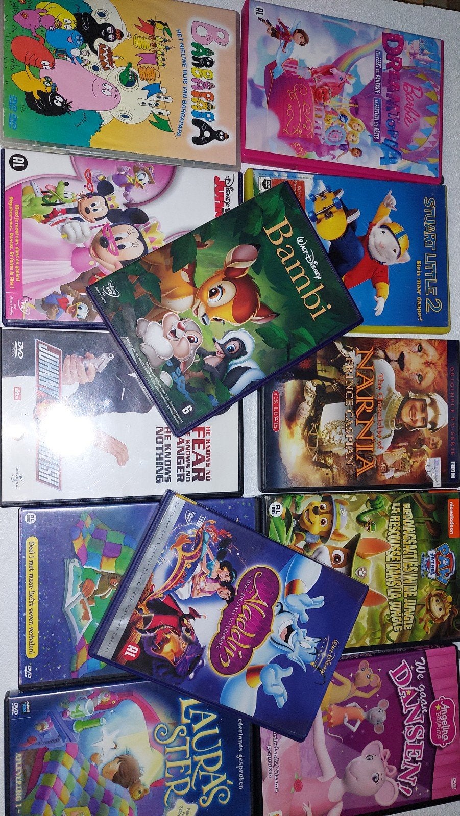 Kinder-dvd's: Disney, Barbie, Narnia, Gebruikt, Animatie, Verzenden, Nederlands