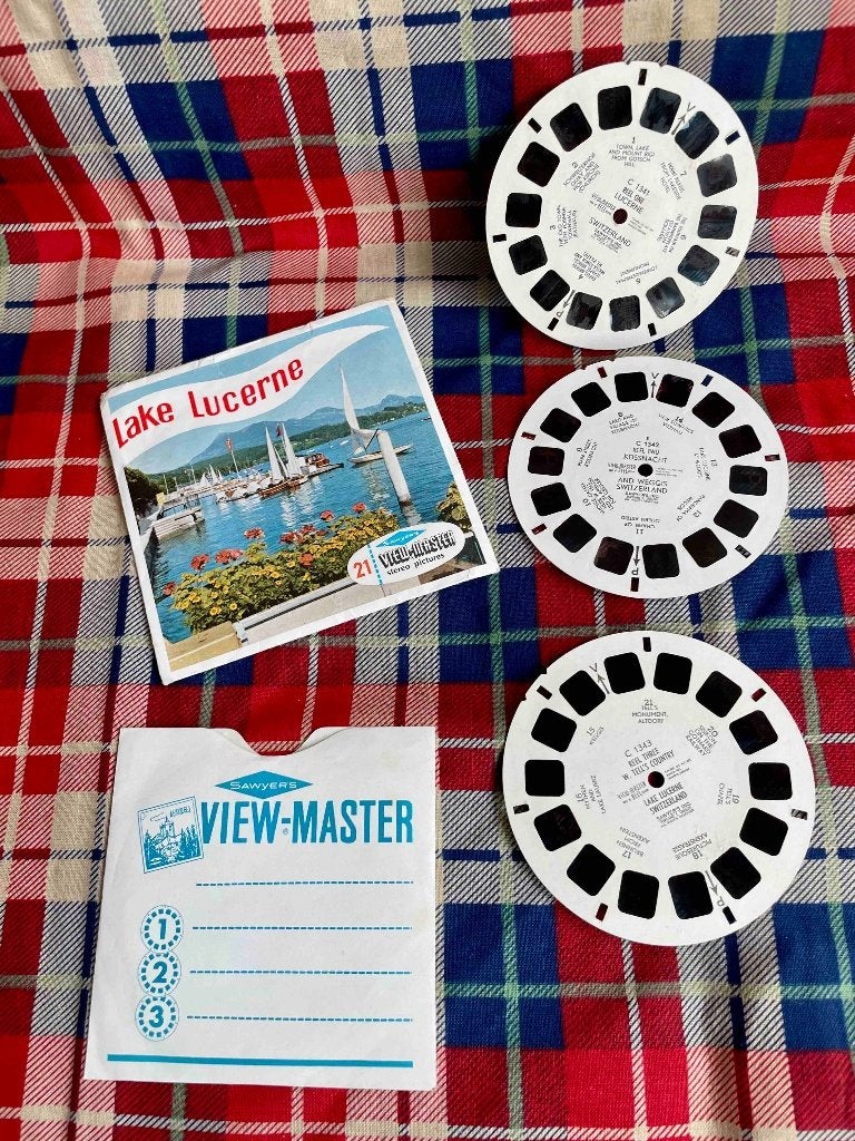 Vintage viewmaster van Lake Lucerne, Verzamelen, Ophalen of Verzenden, Gebruikt