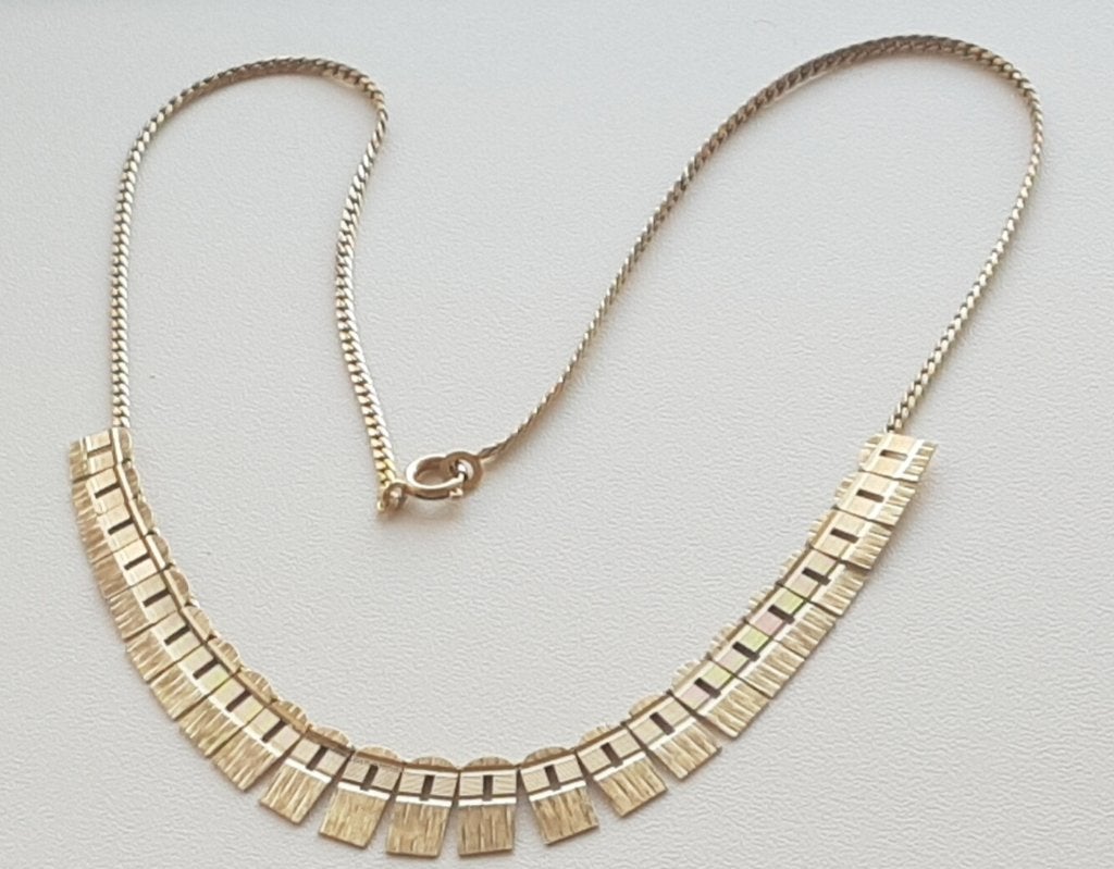 Prachtig elegant staafjes collier EERST LEZEN AUB., Verzenden, Zo goed als nieuw, Goud, Goud