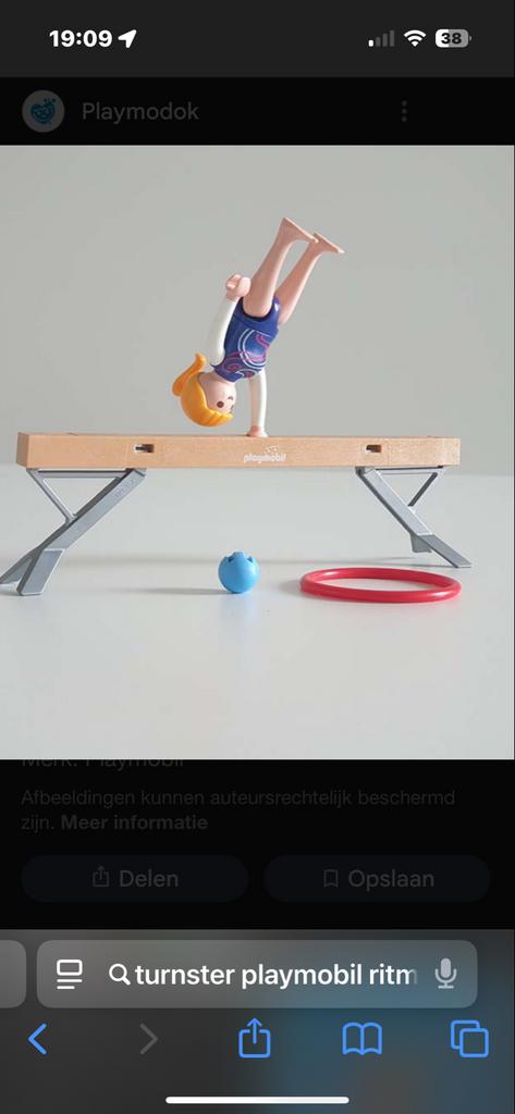 Playmobil Turnster met evenwichtsbalk (set 5190), Kinderen en Baby's, Ophalen of Verzenden, Zo goed als nieuw, Complete set