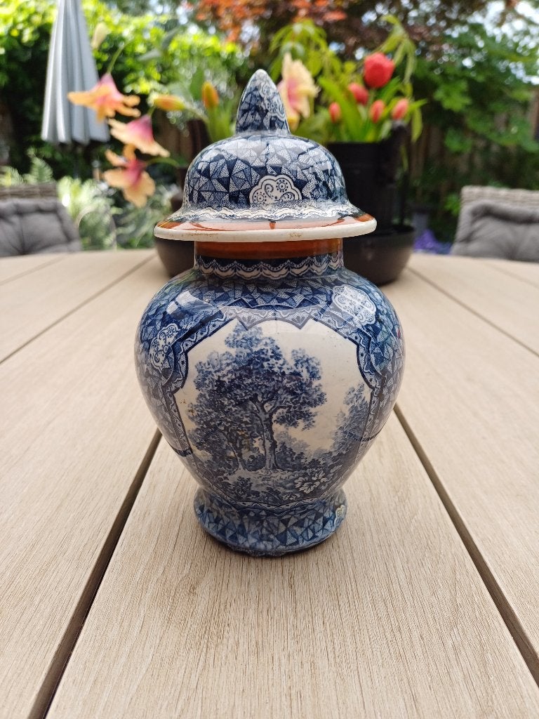 Villeroy & Boch Antique Royal Bonn Flamand Blue Dekselvaas, Ophalen of Verzenden