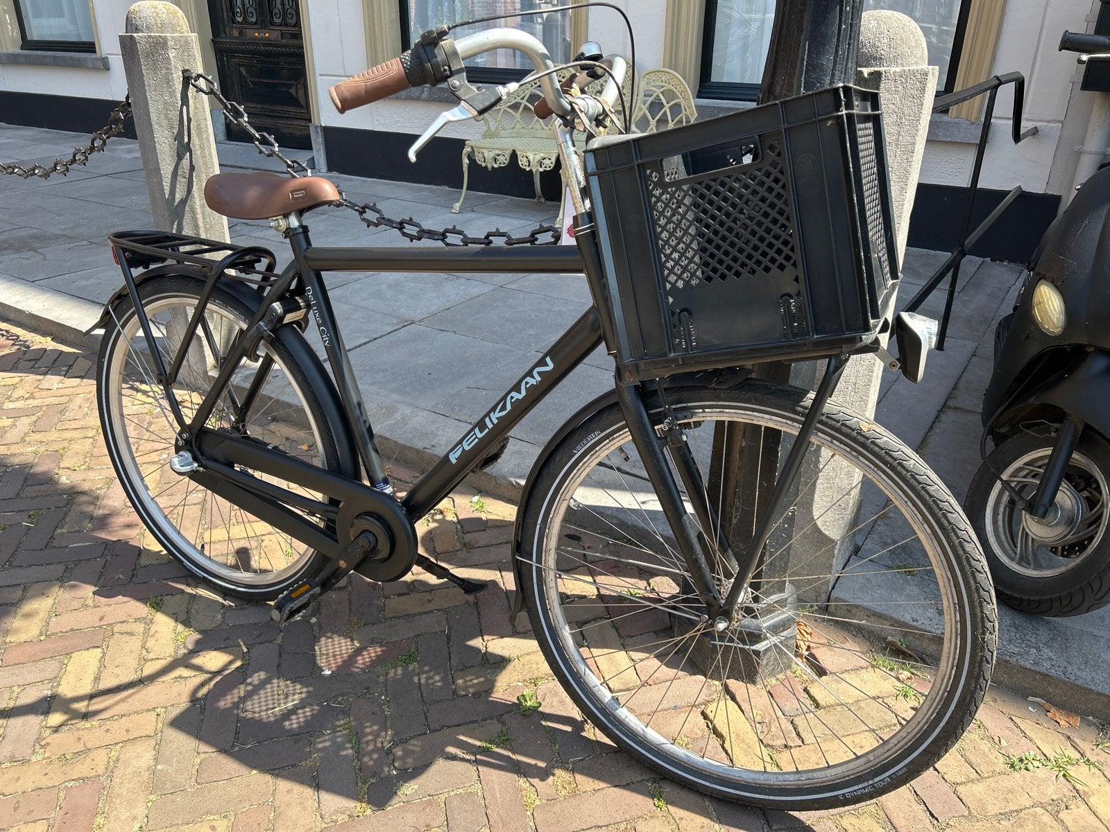 Zeer nette Pelikaan Deluxe City fiets met krat, Ophalen, Gebruikt, Overige merken